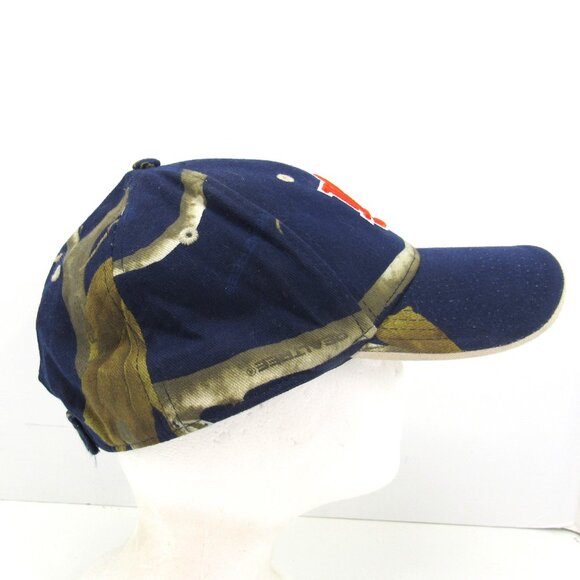 Auburn University Tigers Embroidered Logo Men's Blue Realtree Strap Back Cap Hat - Picture 4 of 8